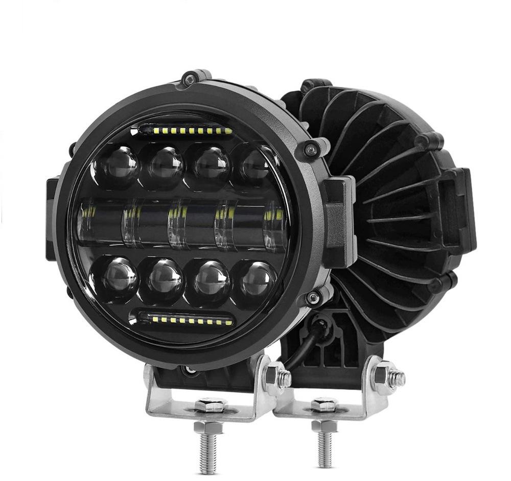 

7-дюймовые 69 Вт круглые светодиодные фары прожекторы супер яркие внедорожные светодиодные рабочие фары регулируемый кронштейн для крепления дневные ходовые огни 2 pieces