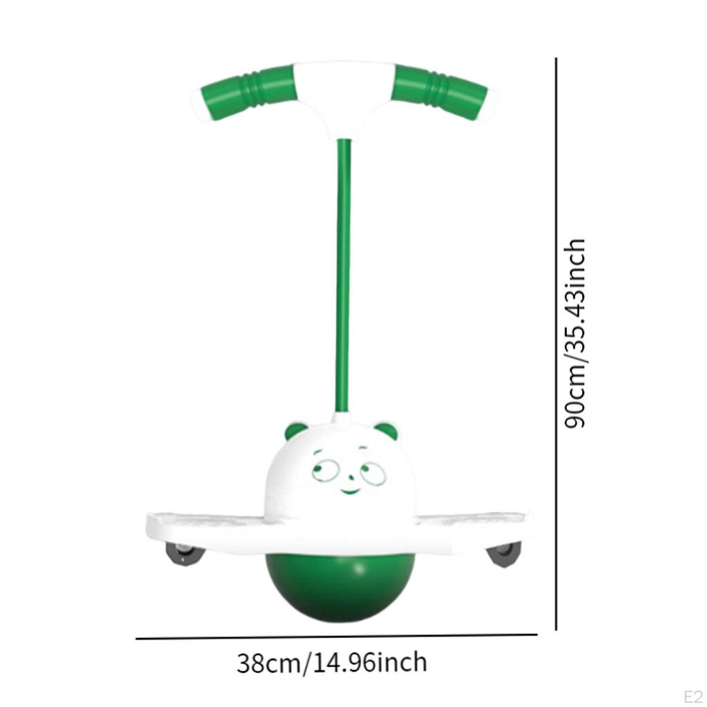 Bouncing Ball Kids Pogo Jump Board Balance PVC Material Non Slip Handle Cartoon Shape Suitable