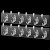 Transparent Row of Hook Adhesive Hooks A Row of Powerful Six-link Wall-mounted Seamless No Need for Drilling Door Rear Coat and Hat Hooks