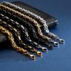 5mm Dubai Stainless Steel Byzantine Chain Bracelet Men Fashion Male Gold Color Wrap Bangle Biker Jewelry