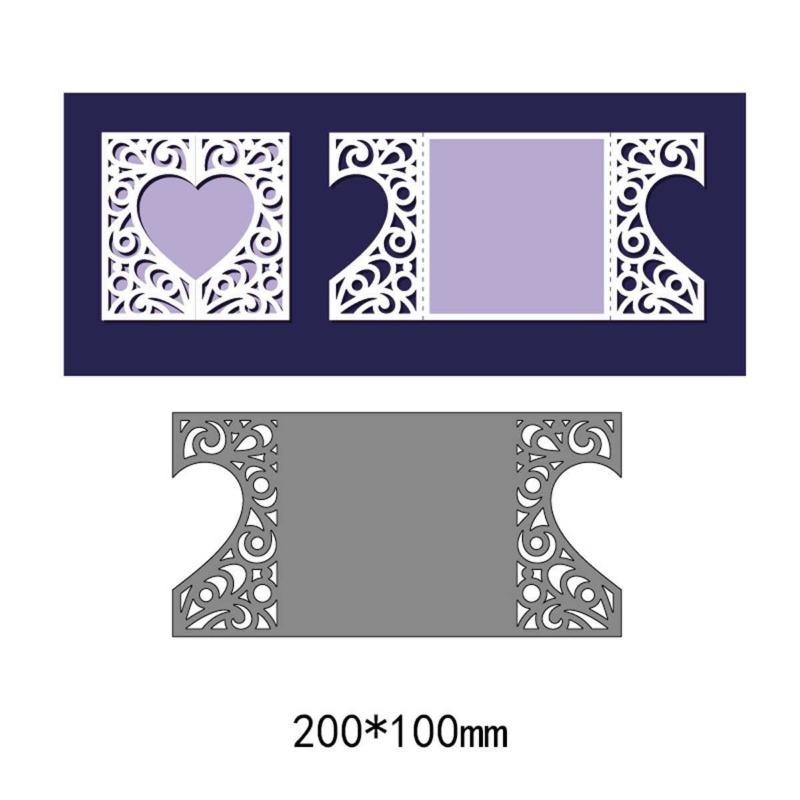 Scatola Sfondo a Griglia Stencil Fustella Taglio Metallo Scrapbooking Album Fotografico Cartoncino Decorativo Artigianato Fustella