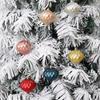 Plastic Christmas Ball Pendant Fine Texture Painted Thread Ball Christmas Balls Ornament  New Year