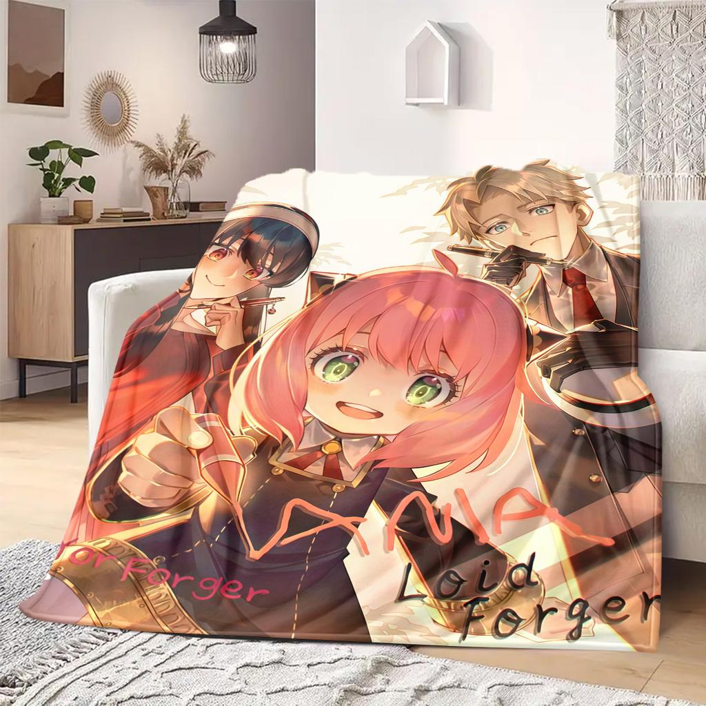 SPY×FAMILY Flannel Blanket Printed Design For Bedroom Sofa Bed Chair Travel Picnic -HE1