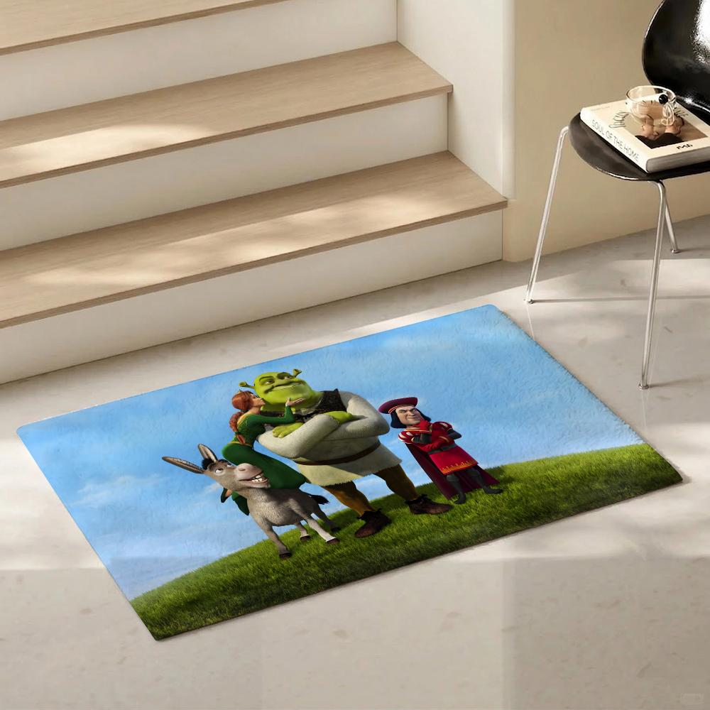 Klassieke Film S-ShrekS Vloermat Eco-vriendelijke Flanellen Deurmat Antislip Geurloos Zacht Kort Pluche Binnen Vloerkleed