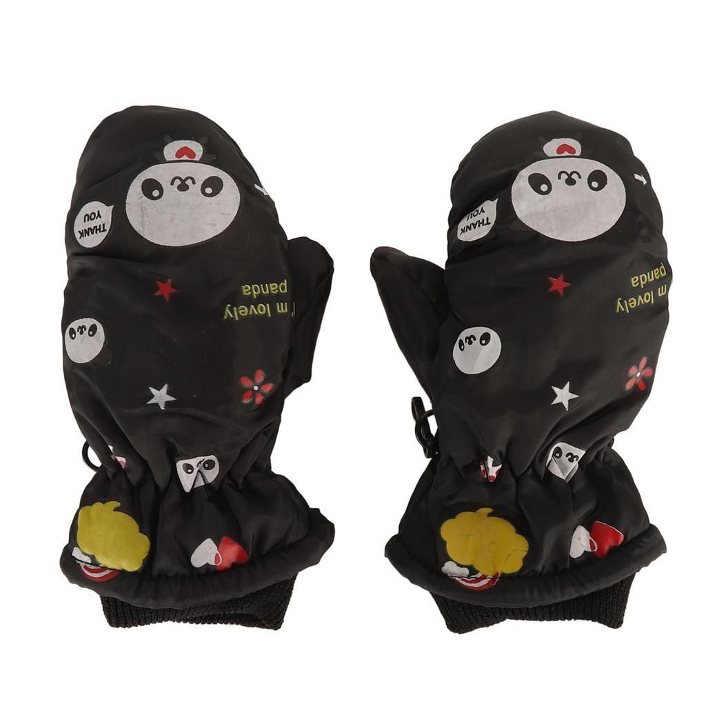 Kids Warm Snow Mittens Waterproof Widely Used Cute Pattern Polyester Fleece Windproof Kids Snow Mittens for Outdoor Walking