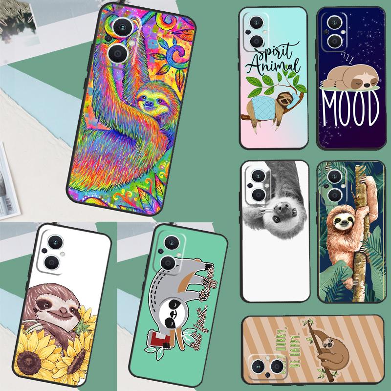 Sloth Case For OPPO Reno 13F 13 12 11 F 8T 7 8 10 Pro OPPO Find X8 X6 Pro X3 X5 Lite Phone Cover