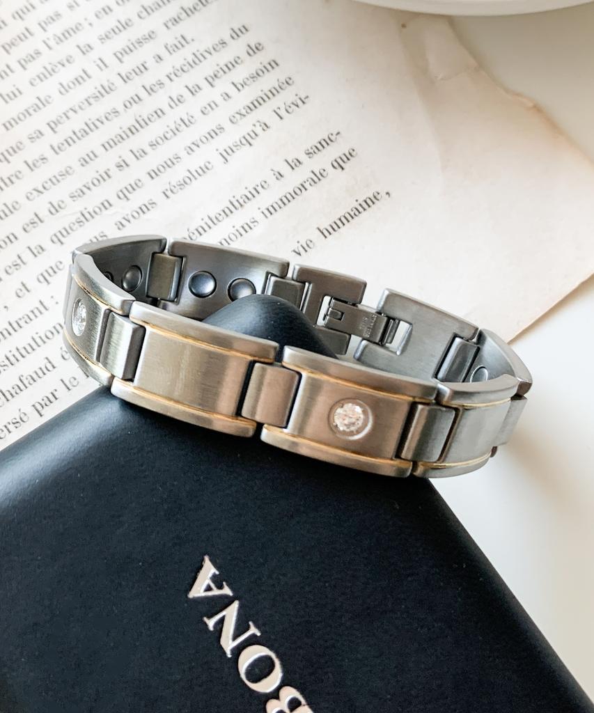 Sabona London 349 Men'S Executive Gem Duet Magnetic Bracelet