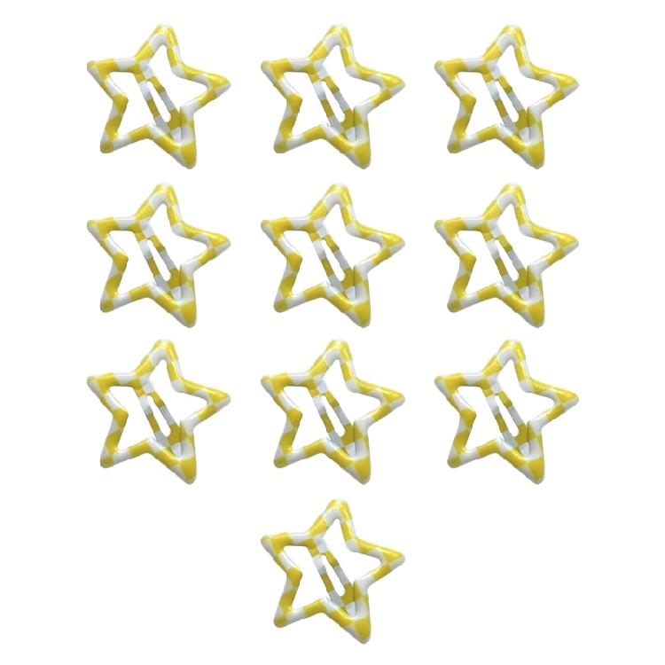 10lots Eye Catching Lattice Star Hairpin Children Cartoon Unisex Hair Clip for Enhancing Hairstyles In Various Settings
