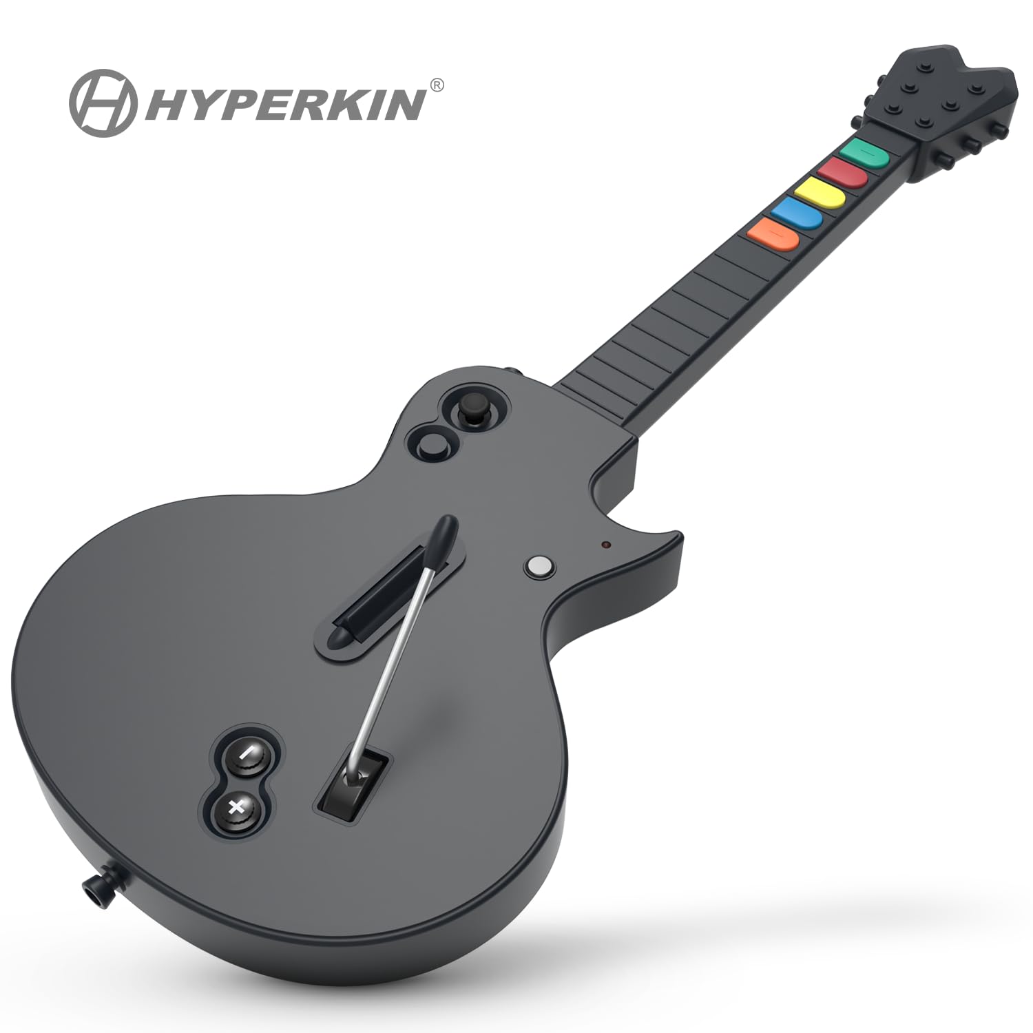 

Гитарный контроллер Hyperkin Hyper Strummer для PlayStation и ПК с Windows Беспроводная игровая гитара Совместима с играми Guitar Hero и Rock Band Рок серый