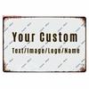 Custom Vintage Metal Sign Personalized Text Retro Rustic Wall Decor Plaque