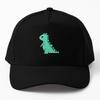 Green Dinosaur  Baseball Cap Hat Casual Hip Hop Summer Black Czapka Printed Outdoor Solid Color Women Fish Sport