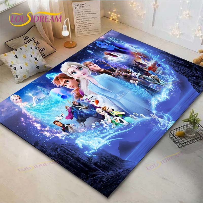 Frozen Anime Carpet Living Room Bedroom Bedside Mat Study Room Computer Chair Home Fashion Floor Mat Area Rug