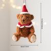 Christmas Coffee Colored Teddy Bear Shaped Pendant Decor Beer Sheep Hanging Christmas Tree Accessories Xmas Navidad Party Gifts