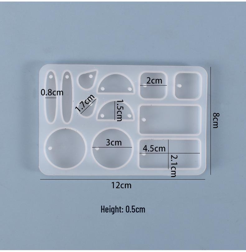 Poppy Creative DIY Silicone Mold for Crystal Resin Earrings and Pendant Decorations