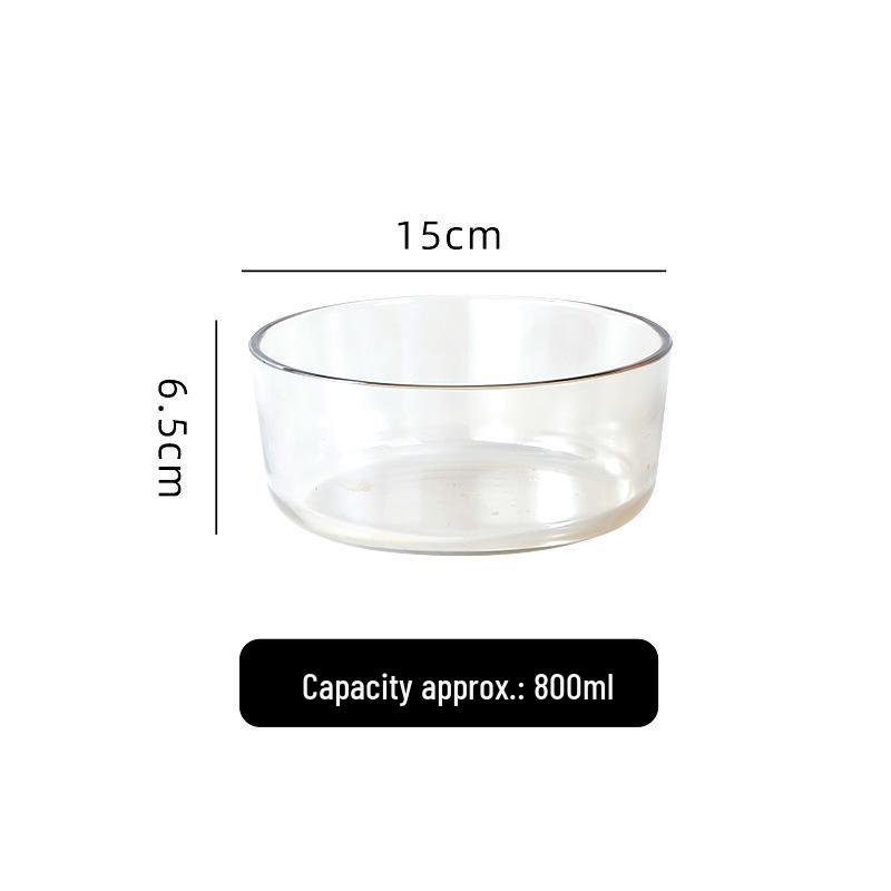 Nordic Heat-Resistant Glass Bowl - Creative Round Salad & Fruit Serving Dish