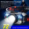 Led Portable Headlight Rechageable Head Lighting Camping Lantern Outdoor Fishing