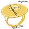 6pcs/lot Gold Plated Stainless Steel Base Rings Settings DIY Blank Knuckle Rings for Women Jewelry Charms Never Fade Wholesale