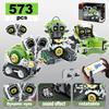 3 In 1 Technical RC Robot Dinosaur Building Blocks City Snail Racing Car Remote Control Bulldozer Truck Bricks Toys Kids Gifts
