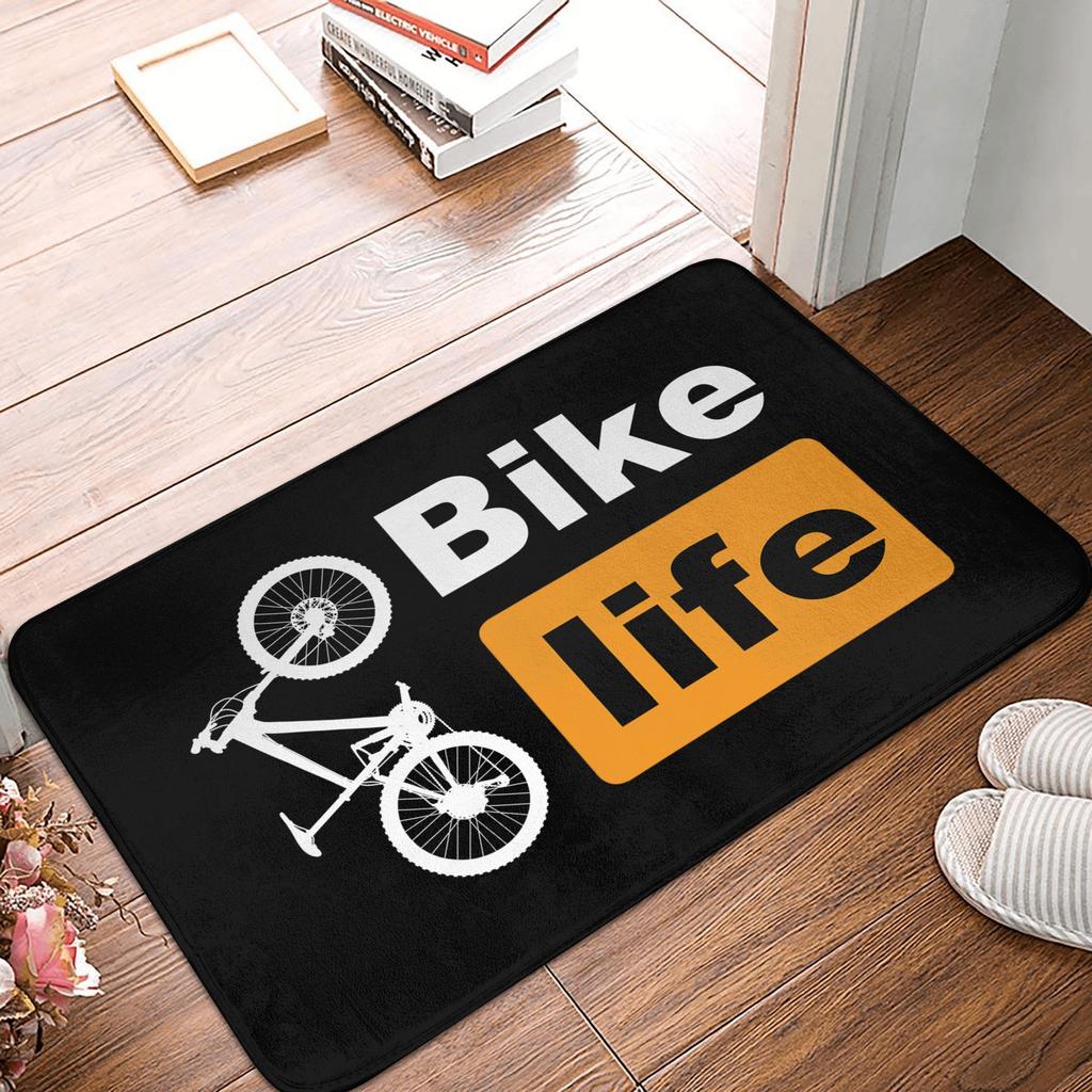 MTB Bicycle Doormat Anti-Slip Entrance Bathroom Kitchen Floor Door Mats Mountain Bike Bedroom Balcony Rug Carpet Footpad