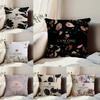 Fashion Pattern L-L-LancomeS Pillow Case Anti-dustmite Pillowcase Invisible Zipper Silky Short Plush Sofa Cushion Cover