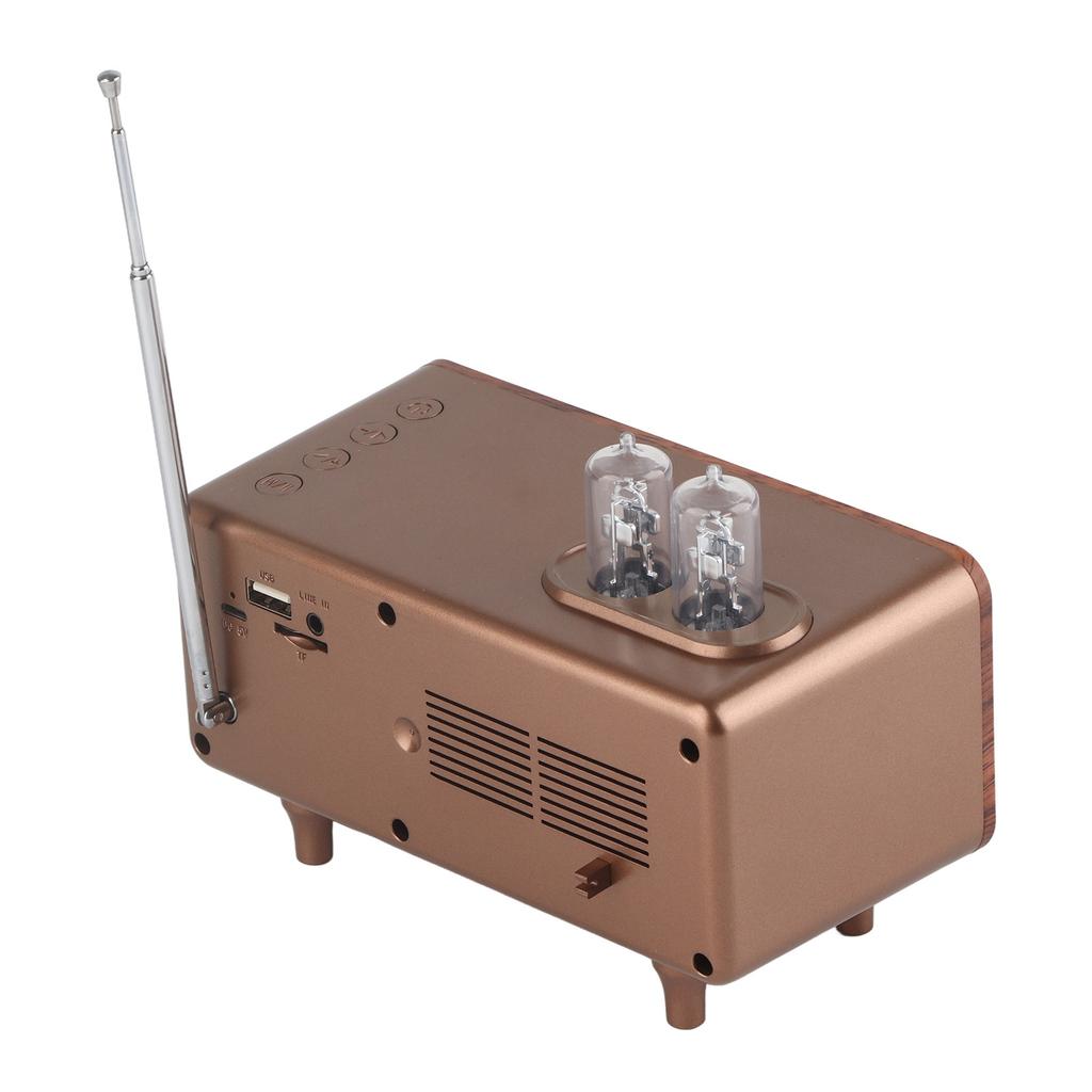 B9 Retro Bluetooth Speaker Low Latency USB Desktop Retro Speakers with Radio for Computer Desktops