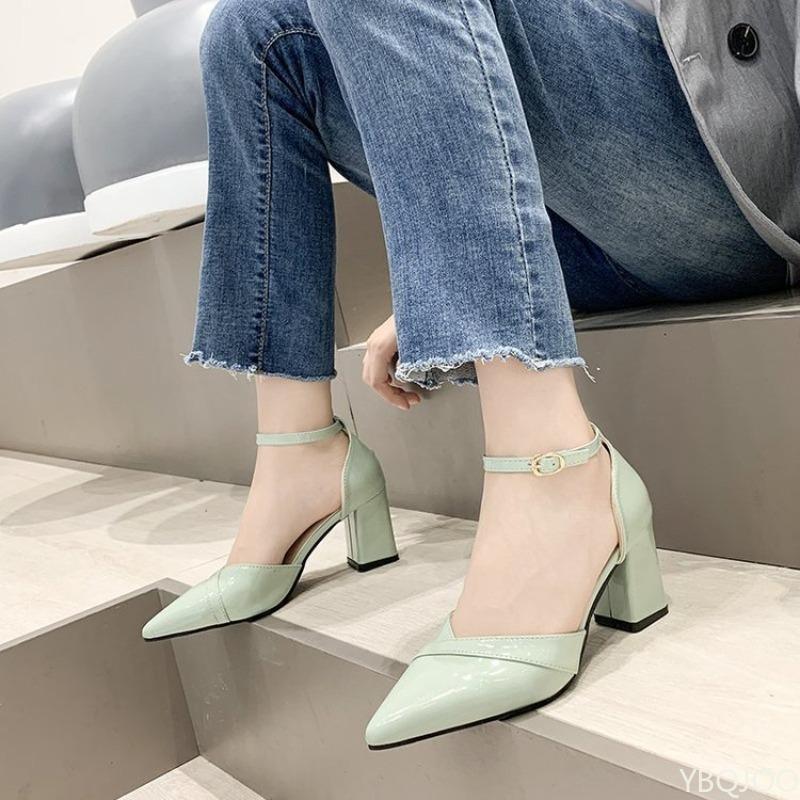 Fashion High Heeled Women's Shoes New Hollow Shallow Mouth Fashion Single Shoes Solid Color Daily Commuting Platform Zapatos Mujer