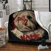 Custom Name Jigsaw Puppet Horror Party Blanket For Couch Bed Plush Cozy Fuzzy Blanket Super Soft Warm Blankets For Fall And Winter 0916141