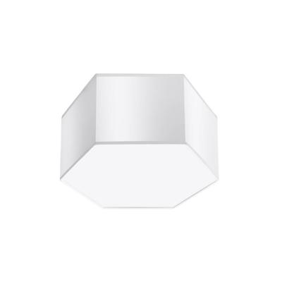 White Hexagon Ceiling Light 15 Cm Sunde 2Xe27 15W Sl.1058 Sollux Lighting