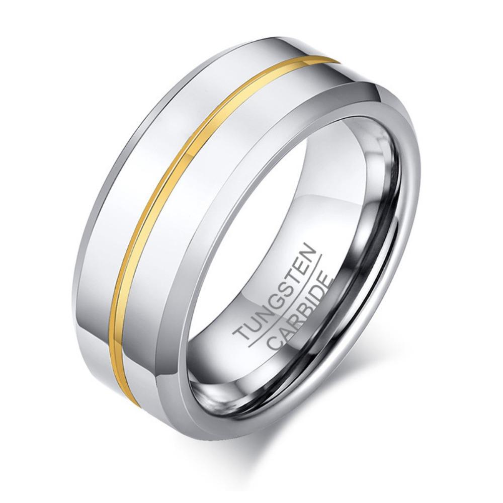 Anello Apribottiglia in Acciaio al Tungsteno 8mm Gioiello da Uomo alla Moda Accessorio di Moda Resistente