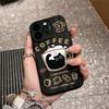 Coffee Black Cat iPhone17 Mobile Phone Case Cute for Apple 16promax Pleats 14 Creative 13 Sets 15