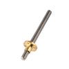 T8 8mm Trapezoidal Stainless Steel Threaded Rod  Screw & Brass Nut for 3D Printer 100mm
