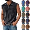 Gilet da Uomo Senza Maniche con Tasche Moda Casual Sportiva da Uomo