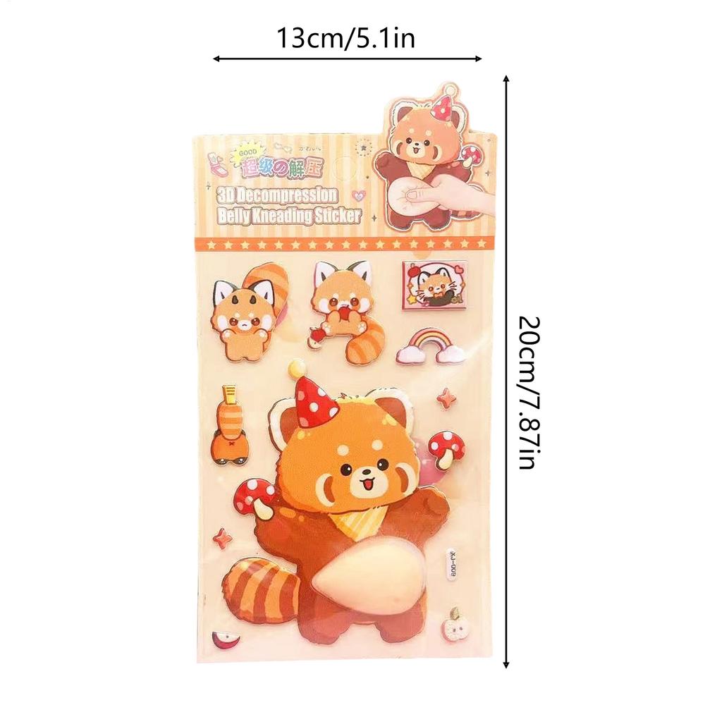 

DIY Animal Stickers 3D Animal Computer Decal Soft Belly Design Water Bottle Stickers for Kids Adults Classroom Reward Laptop