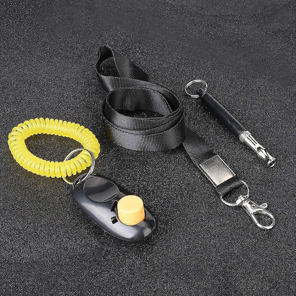 3-Piece Dog Training Set with Ultrasonic Whistle, Lanyard & Clicker for Pets