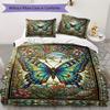 Butterfly Decoration Pattern Bedding Uilt Set Uilt Cover Pillowcase Home Decoration Birthday Gift (1 * Duvet Cover + 2 * Pillowcase  Without Core)34