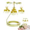 Bougeoirs Dorés Romantiques Rotation Carrousel Porte-Bougie Chauffe-Plat Ornements pour Maison Dîner Mariage Bar Fête