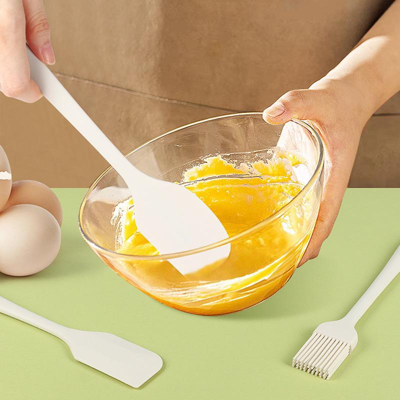 3-piece Spot Integrated Silicone Spatula Oil Brush 3-piece Set Baking Cream Spatula Single Cake Scraper Baking Tool