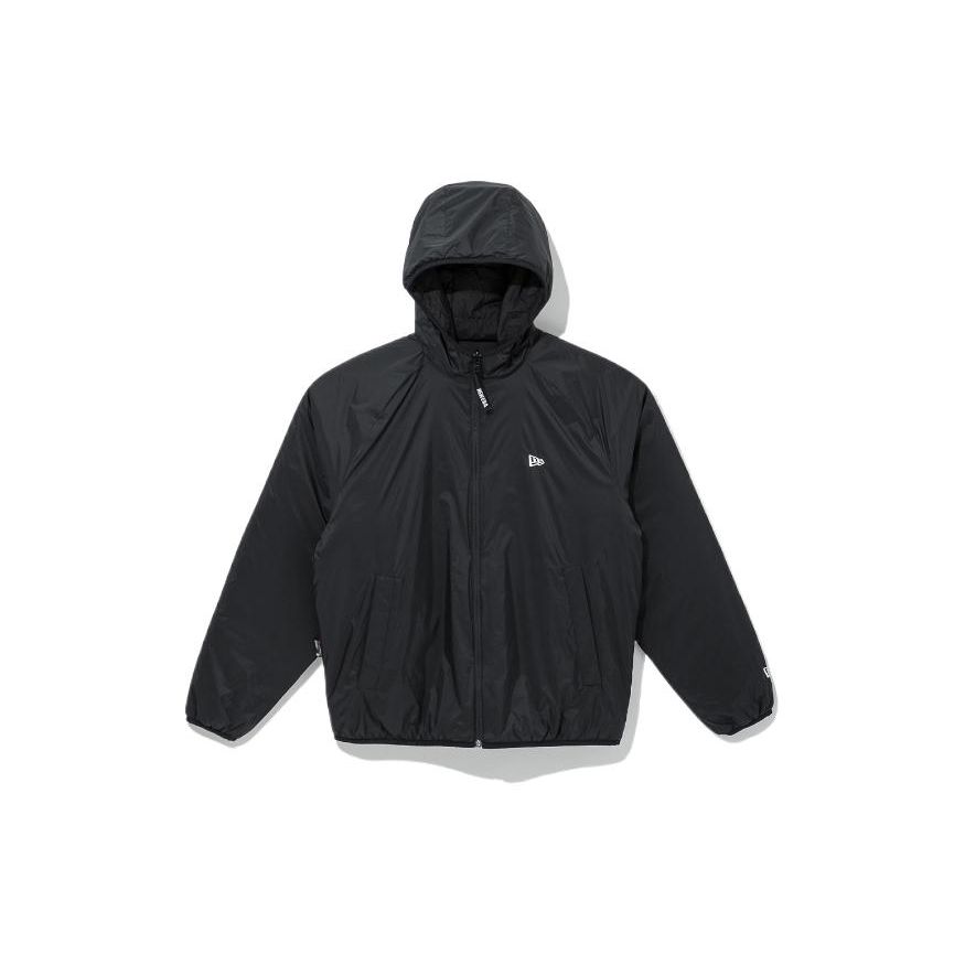 New Era Solid Color Casual Zip-Up Hoodie Men jackets Black 13338540