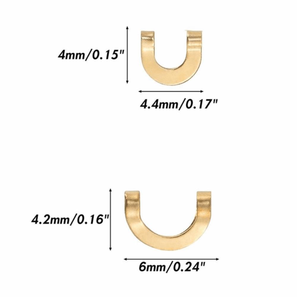 100 PCS Copper Material Fishing Clevis Irregular U-shaped Lure Making Accessories  Fishing Tackle