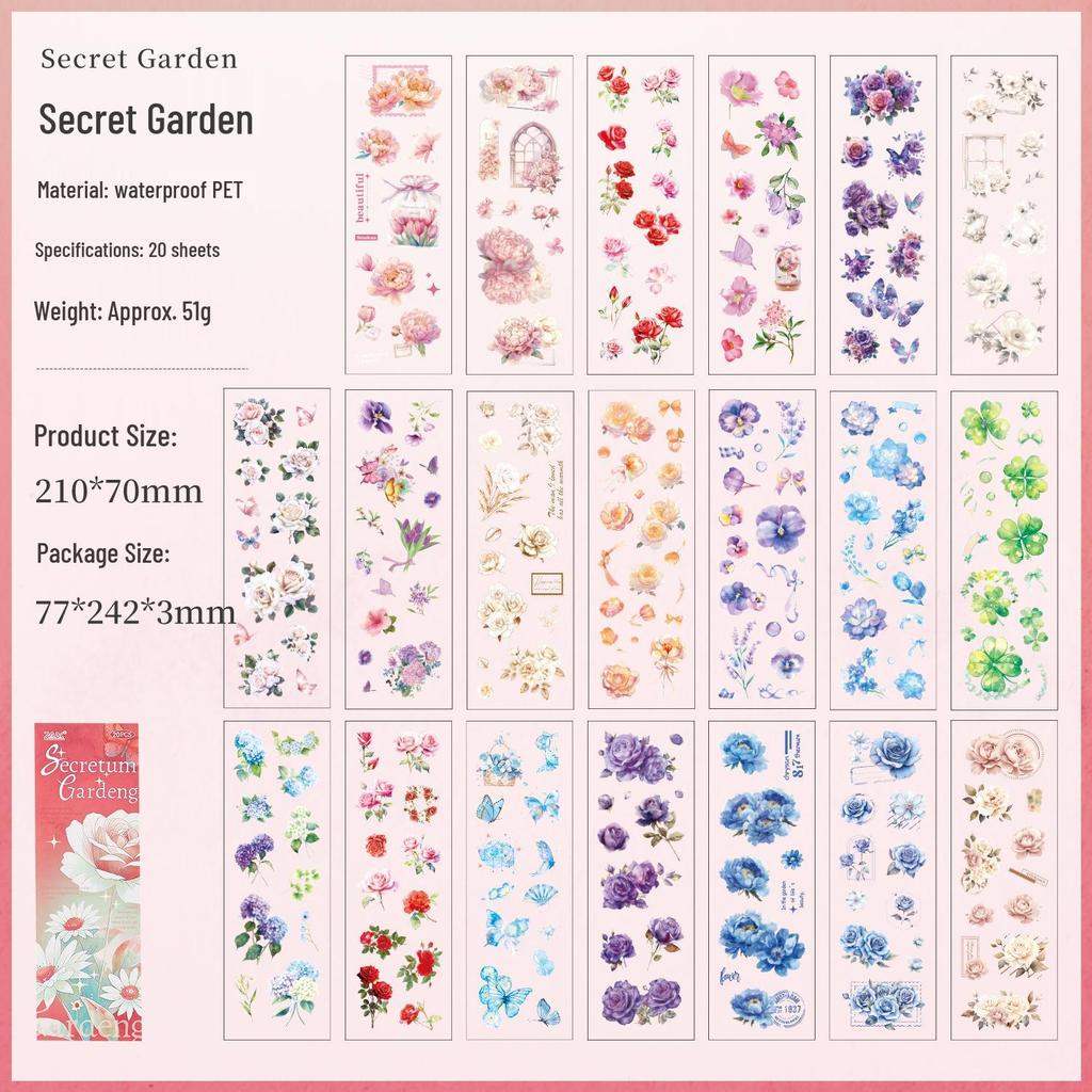 Yue Zhen Hua Ji Floral Cut-Out DIY Journal Sticker Book