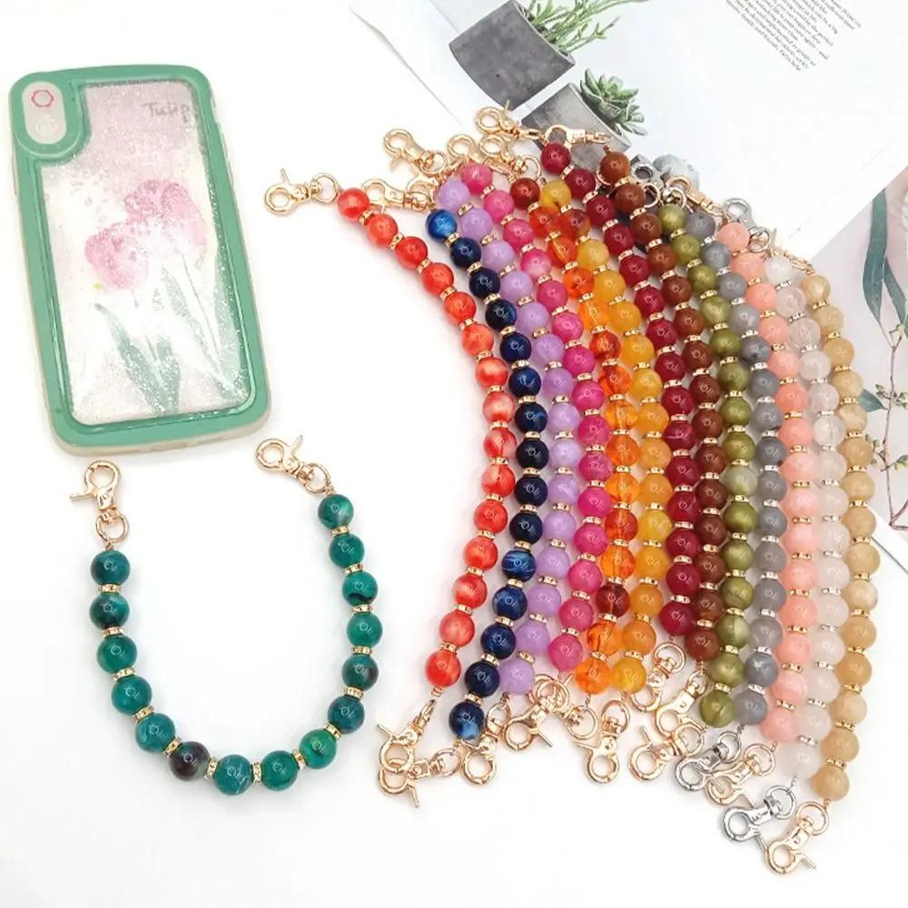 Exquisite Colorful Stone Handbag Chain Resin Replaceable Phone Case Hanging Chain Extension Bead Chain Bag Parts Accessories