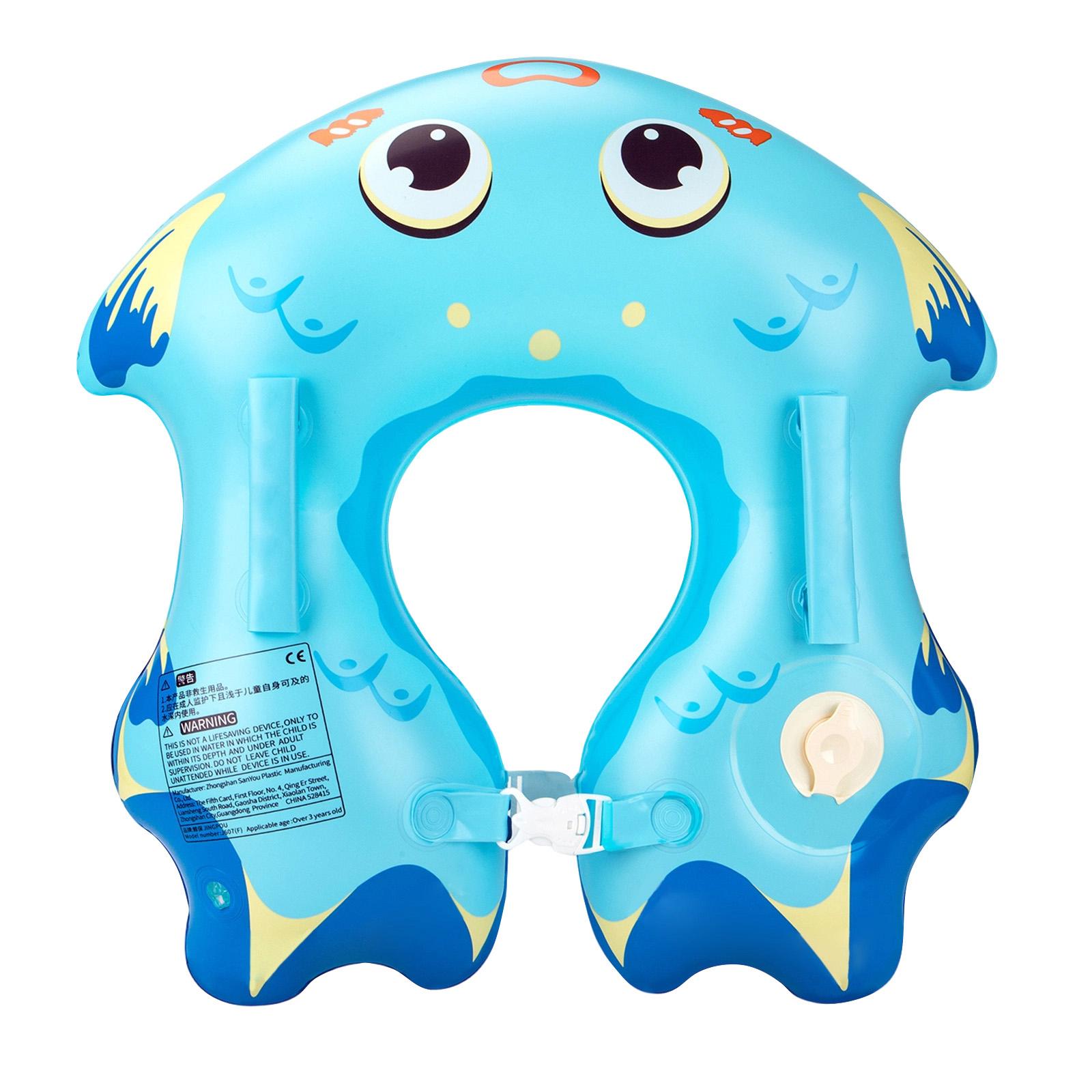 

Kids Underarm Swim Ring, Press Inflatable -rollover Pool Float, Goldfish Shape For Toddlers One Size небо синє кольору