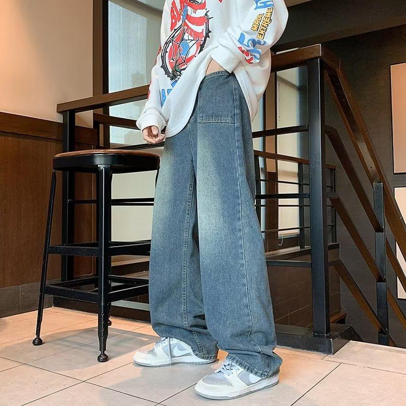 Джинсы JYL Мужские Новый Дизайн Зауженные Рваные Свободные Винтажные Потертые Афгани Джинсовые Брюки L бездна