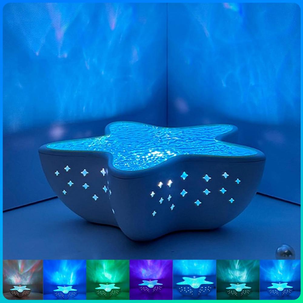 

Romantic Water Ripple Night Light for Bedroom Lighting Room Decor Ocean Wave Projector Light Starfish LED Night Light for Kids China Mainland