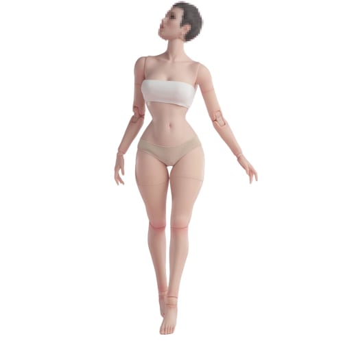 Tbmodel Worldbox 1/6 Scale Female Figure with Muscles and Joints, Cosplay Action Figure Set, AT210 (White Skin)