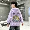 New Autumn Winter Kids Hooded Sweatshirt Retro West Coast Vintage Car Slogan Back Print Boys Girls Streetwear Hoodie
