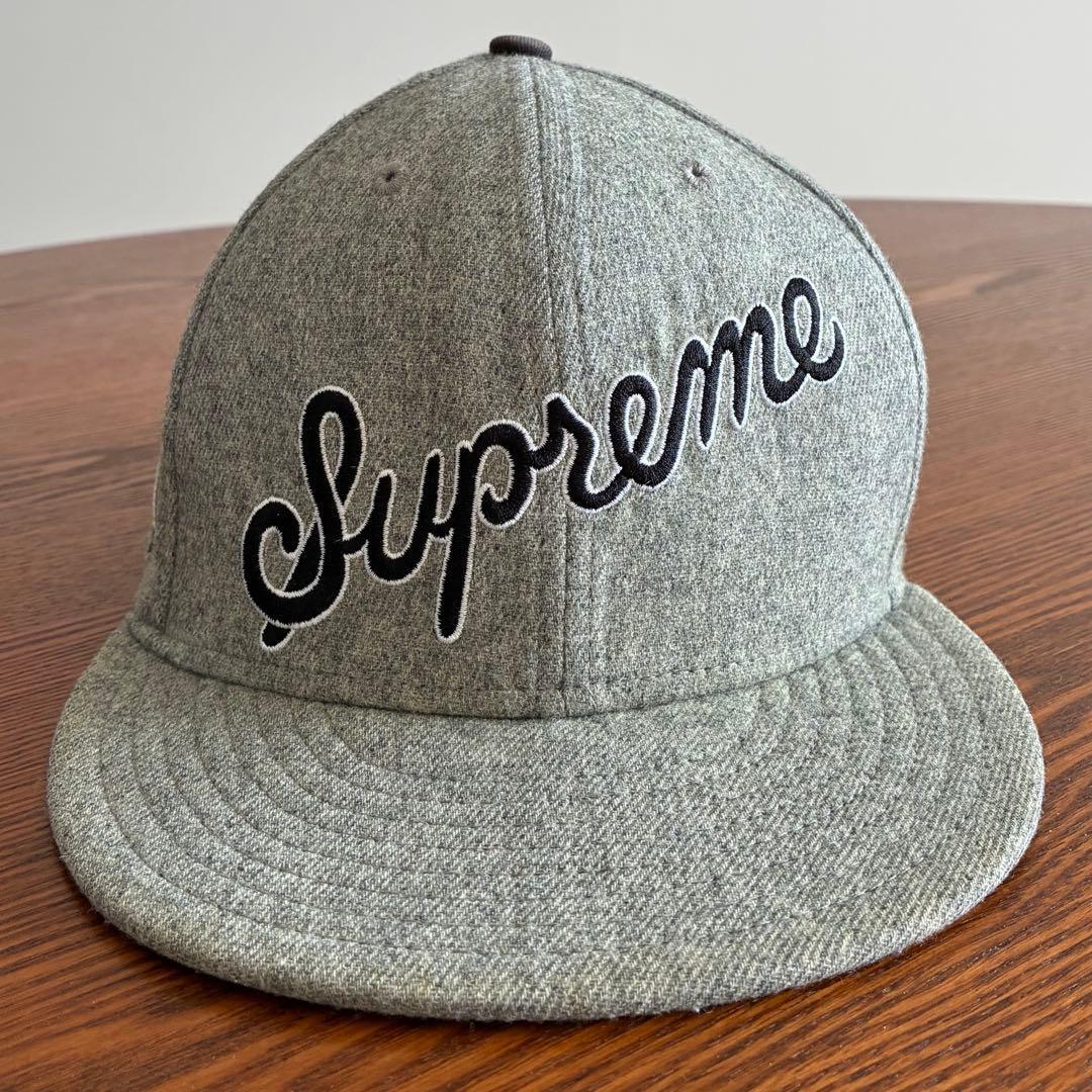 Used [Genuine] Supreme Cap Gray Rare Hard-to-obtain rare item