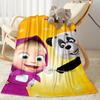 Masha Bear Blanket Durable Comfort Great for Office Chair Livingroom Bed for All Occasions Stylish Decor Gift for Travel Home Birthdays