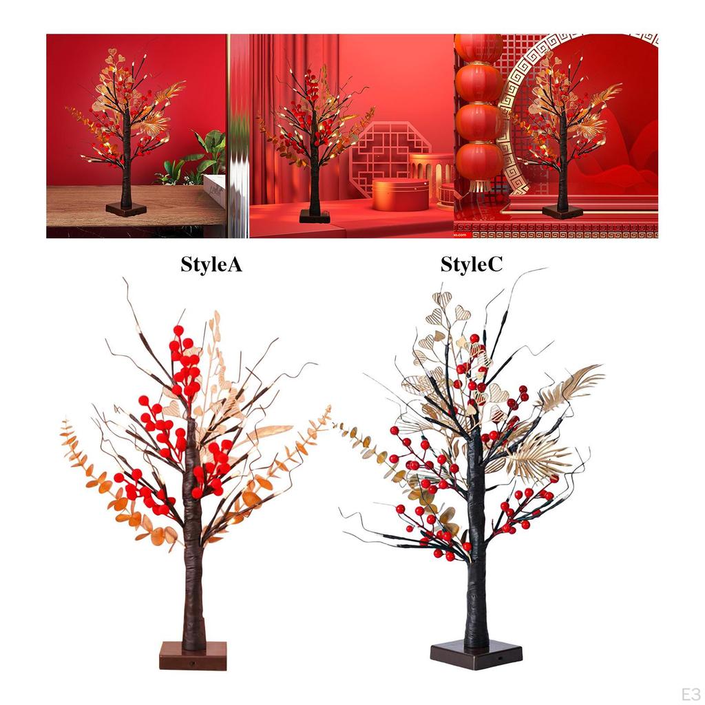 LED Tree Lights, Fairy Lights Beautiful Ornament Night Light Lighted Bonsai Lamp For Festival