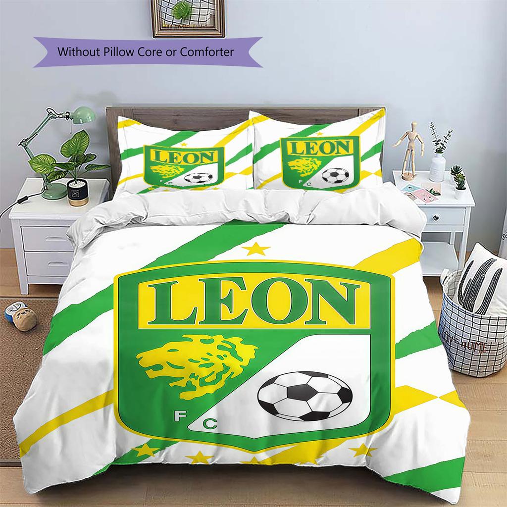 Club Leon Pattern Bedding,Quilt Set Quilt Cover Pillowcase Home Birthday Gift(1 * duvet cover + 2 * pillowcase, without core)